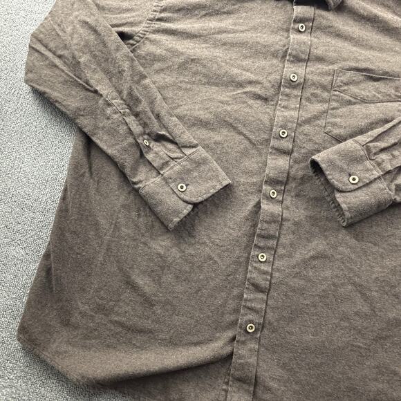 UNTUCKit Shirt Adult 2XL XXL Brown Button Up Long Sleeve Flannel Casual Men's - Picture 7 of 14